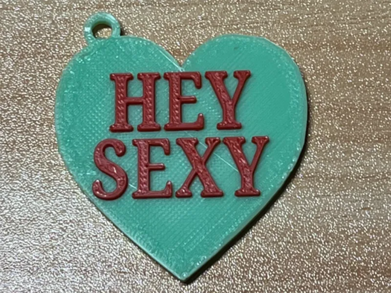 Conversation Heart Keychain - Hey Sexy