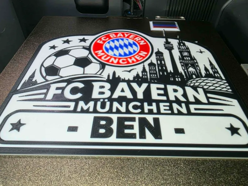 FC Bayern Kinderzimmerschild (personalisierbar)