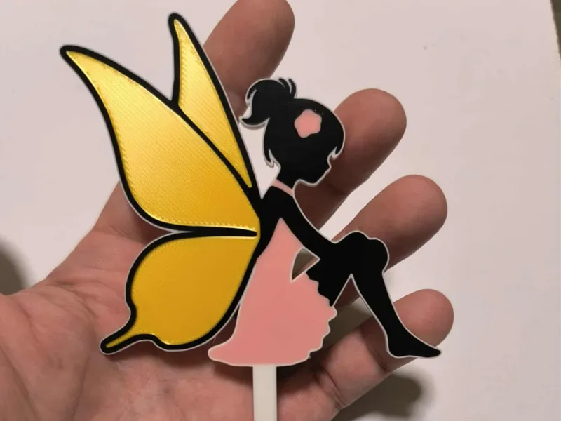Two types of fairy cake toppers