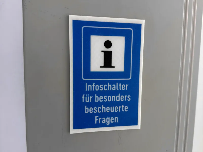 Schild Magnet Infoschalter 