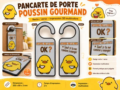 Foodie Chick Door Sign