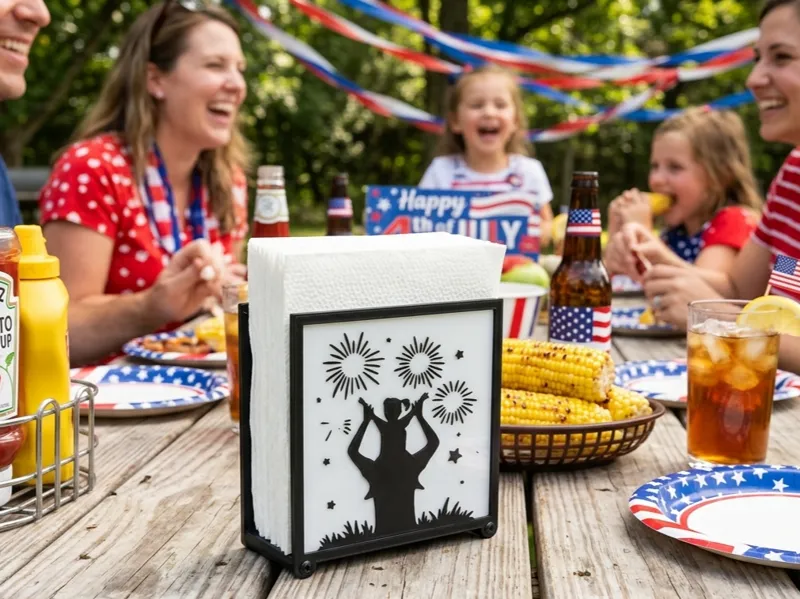 Interchangeable Napkin Holder - Family Time