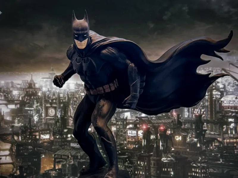 Batman Statue eingefärbt