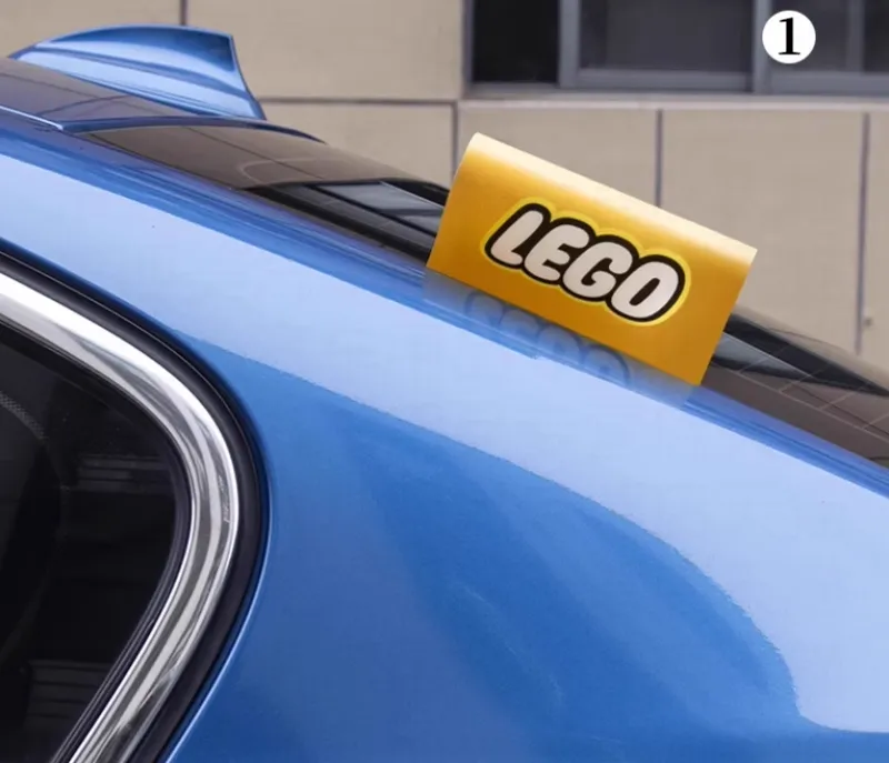 Water washed label sticker for car