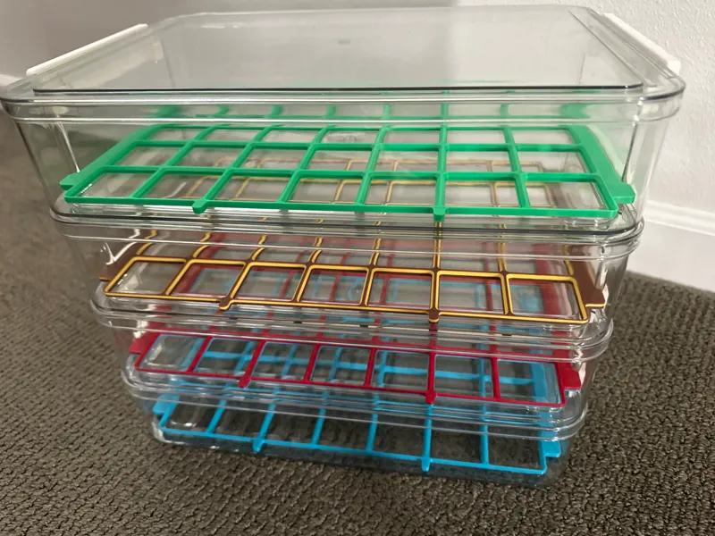 Gridfinity Baseplate for Clear Storage Box