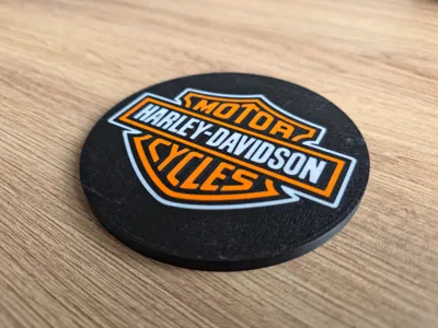 Harley-Davidson Style Drinks Coaster
