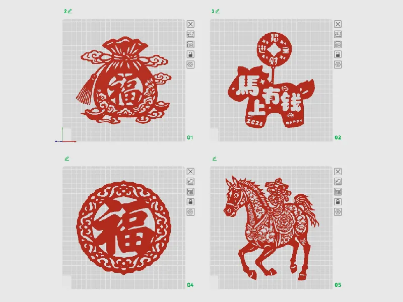 福袋窗花剪纸