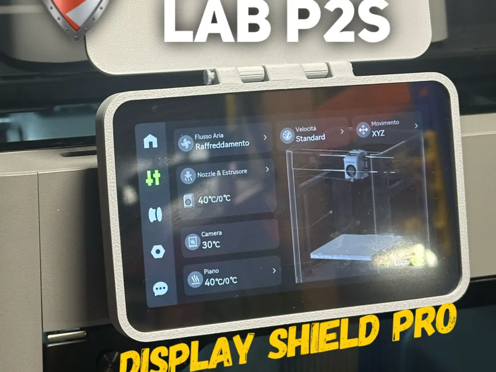 Bambu Lab P2S – Display Shield Pro by Coltellimania 3D Lab MakerWorld ...