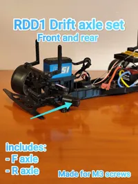 Essieu avant pour châssis de drift RC 1/10 mini (RDD1) — photo 2