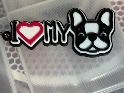 I LOVE MY FRENCHIE KEYCHAIN