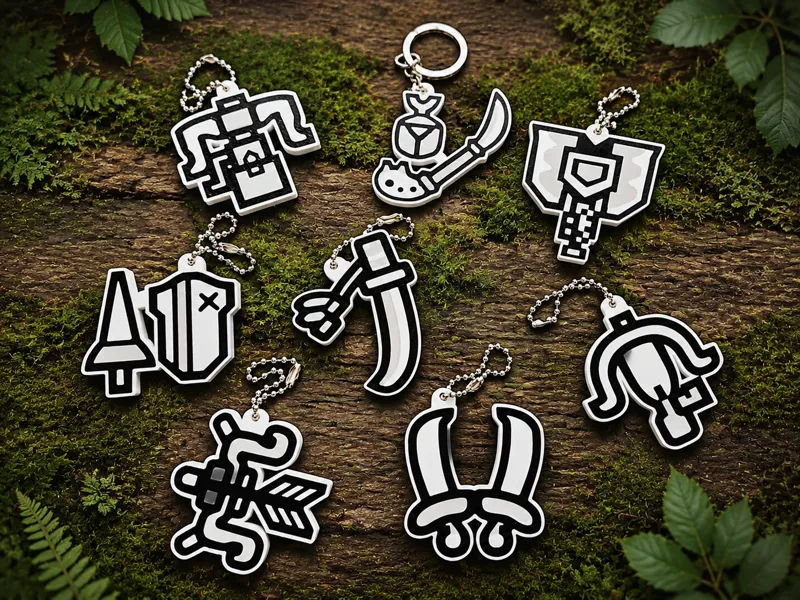 Monster Hunter Weapons Keychain Set