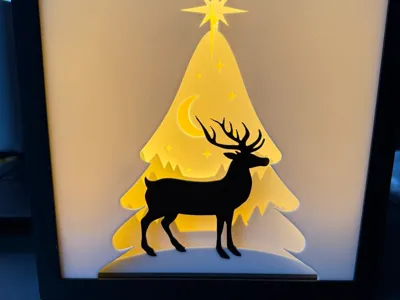 Christmas Shadow Box with LED