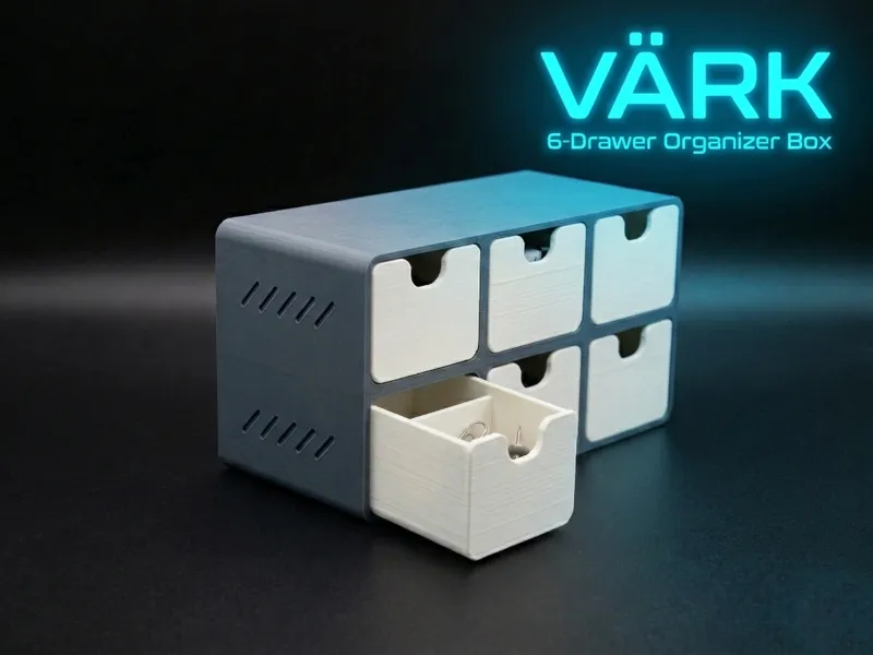 VÄRK - Modular 6-Drawer Organizer Box