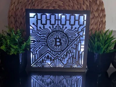 Crypto BTC Milestone Silhouette - Interchangeable 