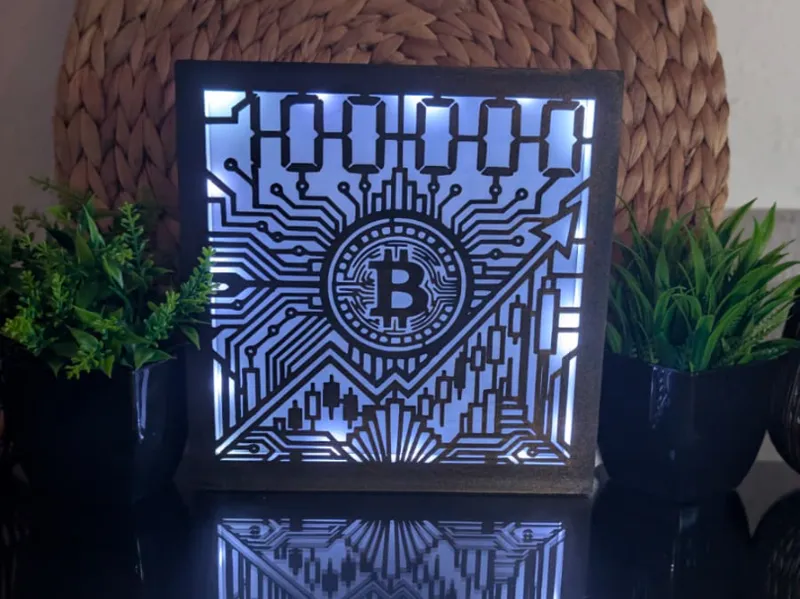 Crypto BTC Milestone Silhouette - Interchangeable 