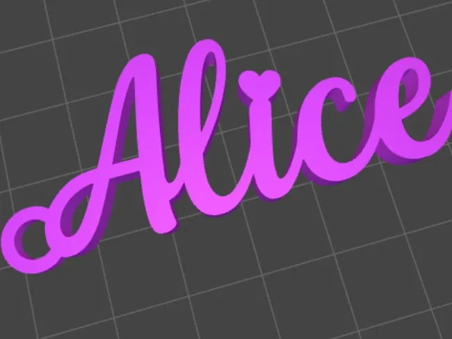 Keychain Alice name