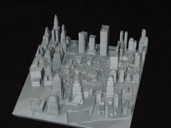 Maquette du World Trade Center après le 11 septembre