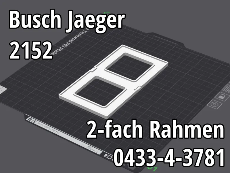 Busch-Jaeger 2152 2-fach Rahmen 0433-4-3781 Ersatz
