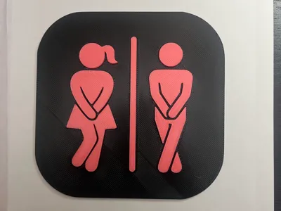 Bathroom Restroom Girl Boy Sign wc toilet
