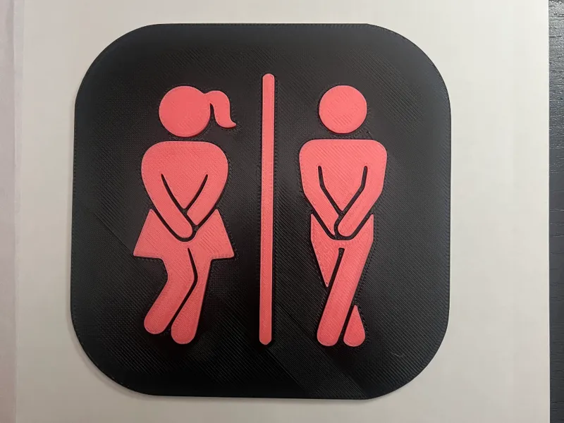 Bathroom Restroom Girl Boy Sign wc toilet