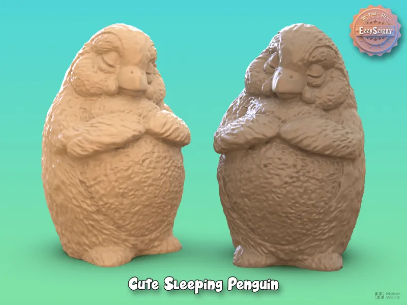 Cute Sleeping Penguin