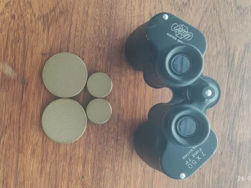 Carton 7x50 Field 71° Binoculars Lens Caps