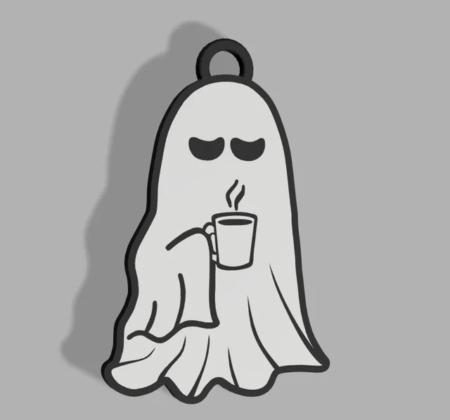Coffee Ghost Earring