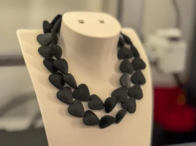 3D Hearts - Necklace & Earrings Set