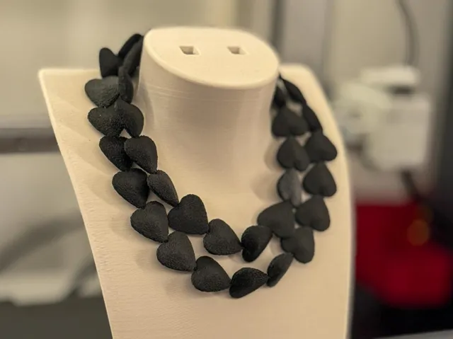 3D Hearts - Necklace & Earrings Set