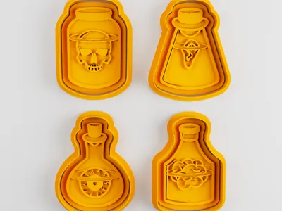 Halloween Potion Bottles Cookie Cutter
