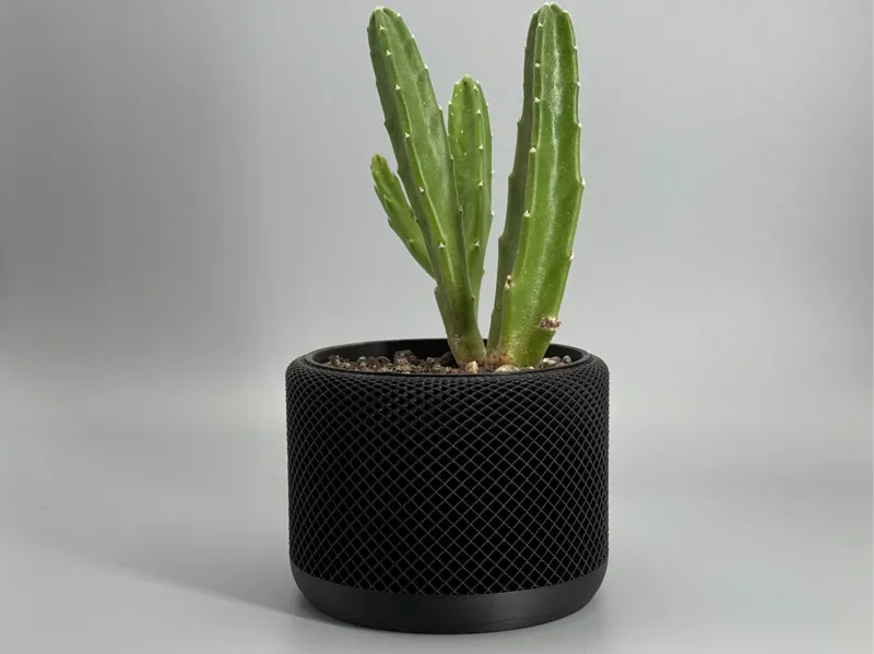 Geometric Flowerpot with Apple HomePod design