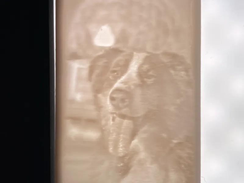 Doggy lithophane