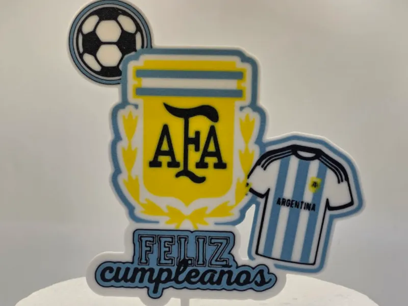 Feliz Cumpleaños ARGENTINA cake topper