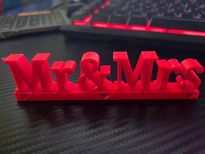 A little Mr & Mrs Plaque