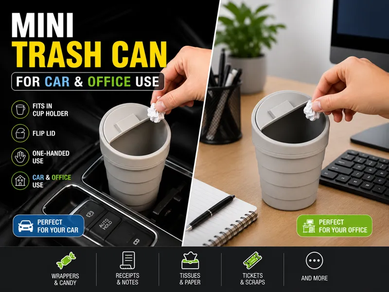 Mini Trash Can for Car or Office Use