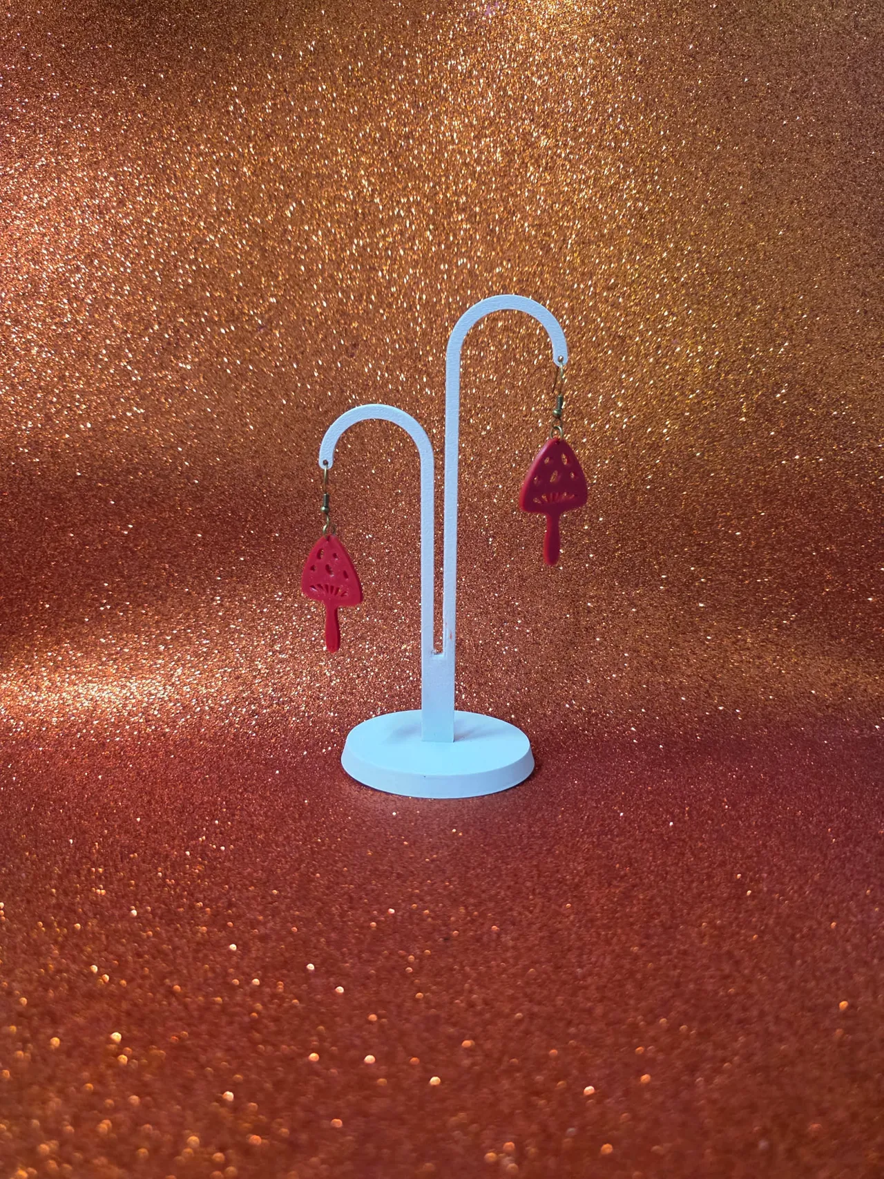 Enchanted shroom earrings view 3