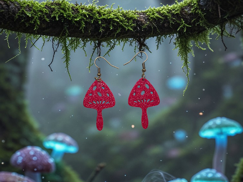Enchanted shroom earrings