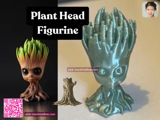 Plant Head Figurine