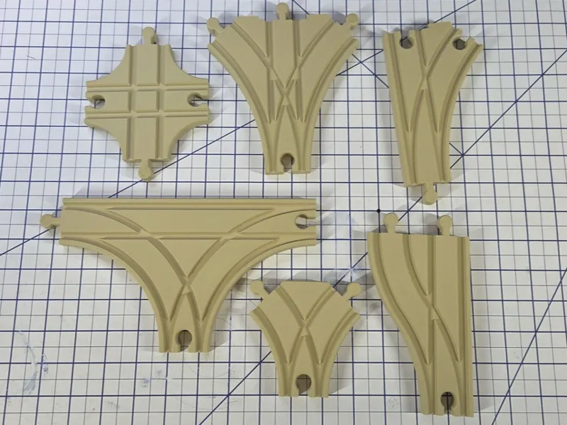 22 Wooden Track Turnouts, Ts, Ys, Switches, etc V1