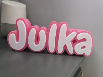 Julka - personalized LED lamp