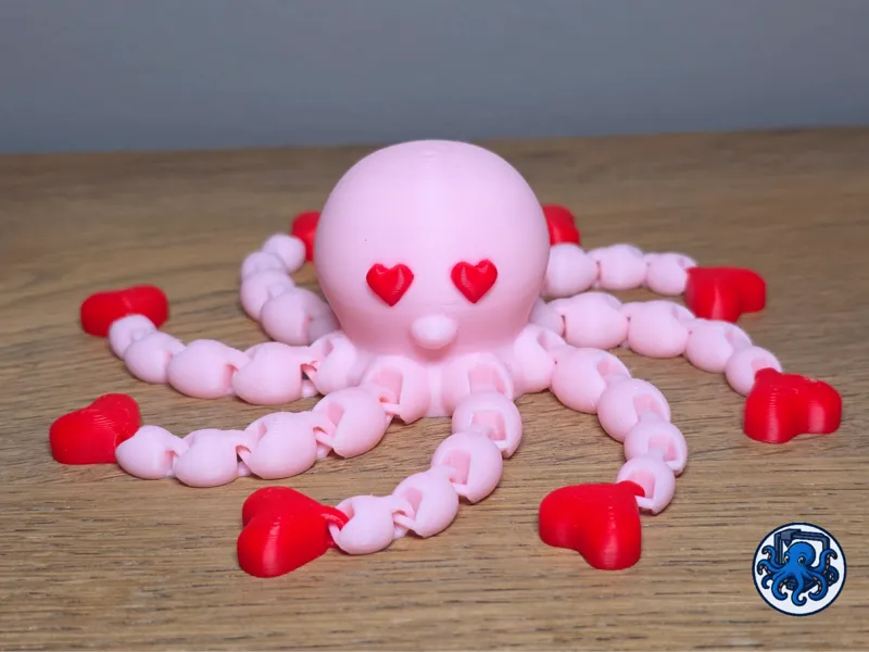 Flexi Love Octopus | Articulated Valentine's Gift