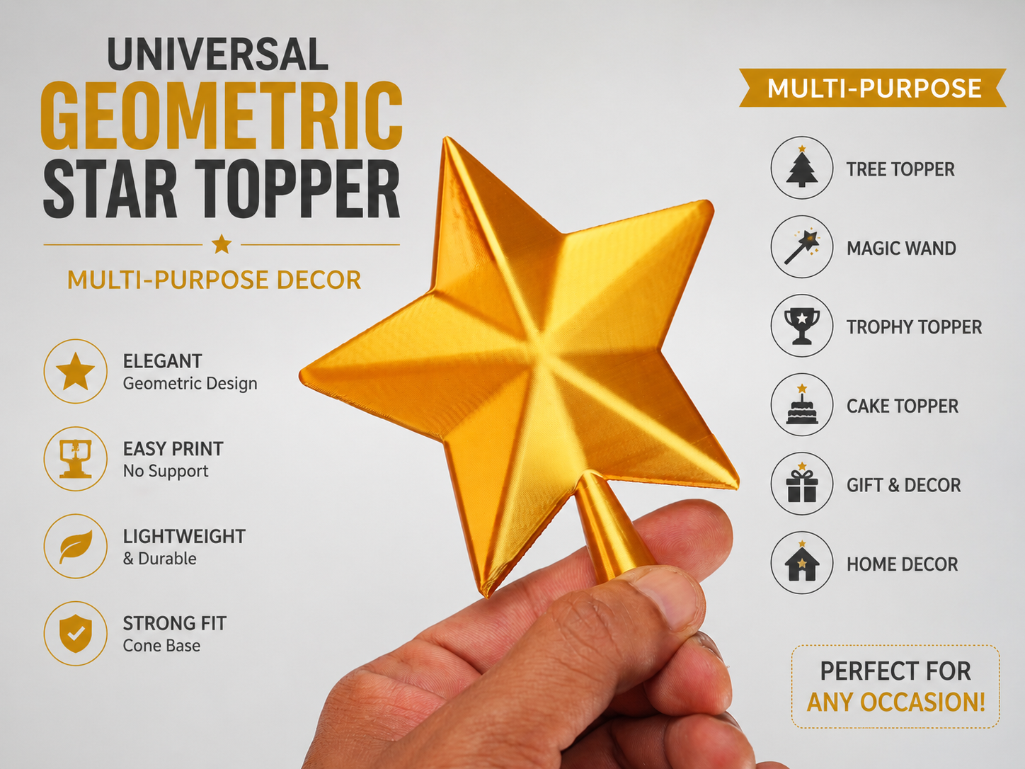 Star Topper for Trees, Wands & Crafts