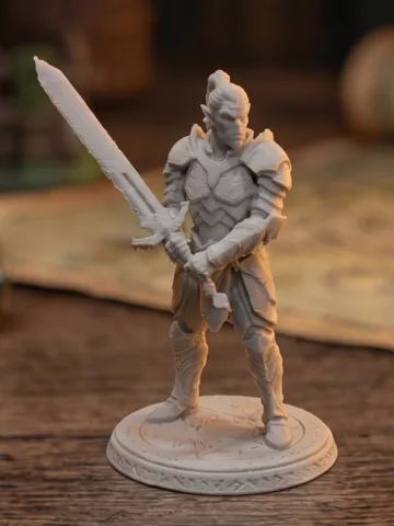 Escenografía en miniatura: Githyanki Psionic Warrior - Astral Knight — vista de referencia 2