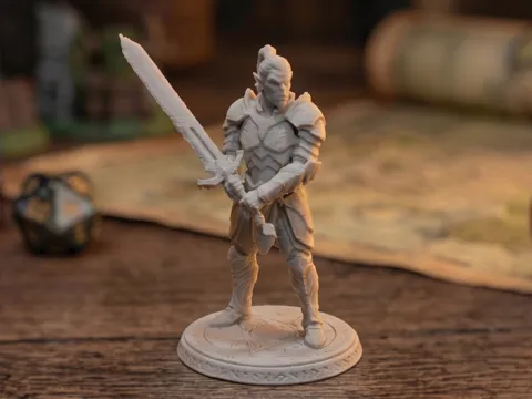 Escenografía en miniatura: Githyanki Psionic Warrior - Astral Knight — referencia de MakerWorld