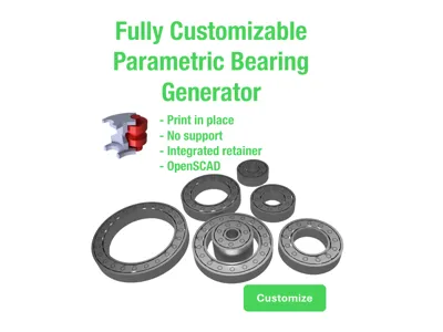 Print in Place Bearing Generator (Customizable)