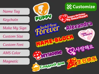 Custom KeyChain/Name Tag/Fridge Magnet/Make MySign