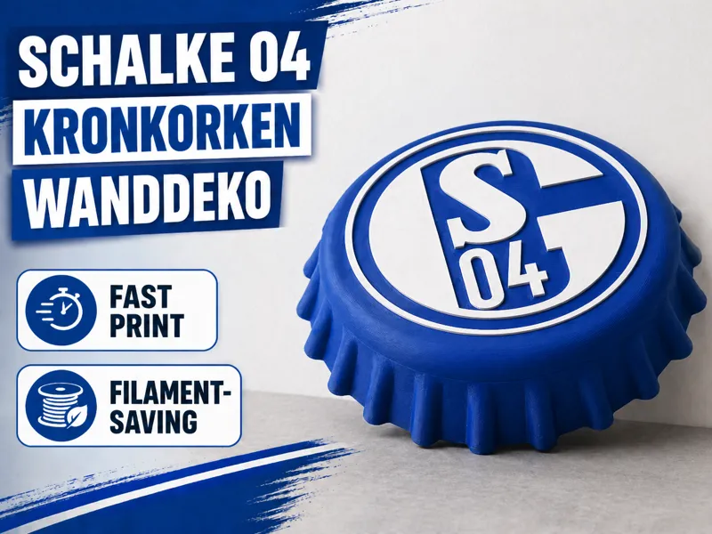 Schalke 04 Kronkorken – Wanddeko
