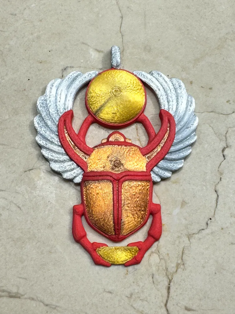 4 color remix of Egyptian Scarab Pendant