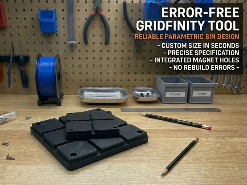 SolidWorks Gridfinity Bin - Parametric Model