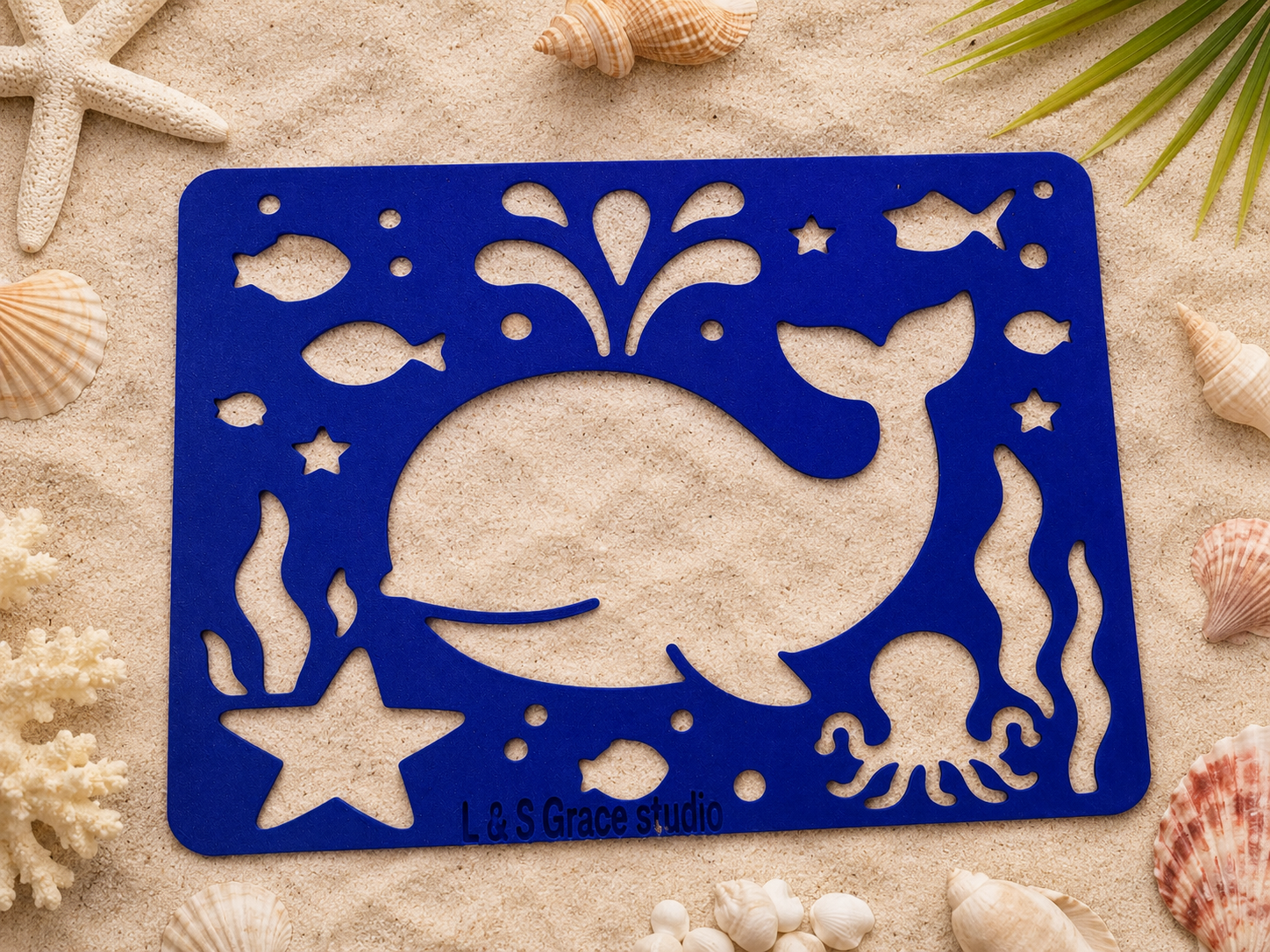 Underwater Painting Stencil Malvorlage Schablone